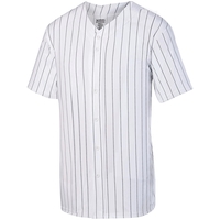 100% polyester baseball jersey with full-button design, pinstripes, and...