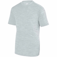 Shadow tonal heather training tee with moisture wicking and double-needle...