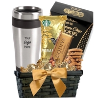 Starbucks Coffee & Cookie Basket with Travel Tumbler