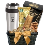 Starbucks Coffee & Cookie Basket with Travel Tumbler