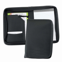 Leather Junior Zipper Folder USA Made / Union Label