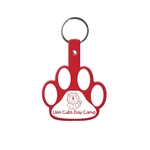 Paw Shape Flexible Key Tag with Keychain