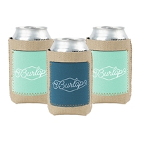 Burlap Little Buddy with Neoprene Pocket