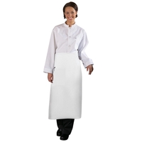 33" L x 28" W White long full bistro waist apron.... from ASI 98085 Wolfmark