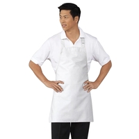 28" L x 24" W white standard short bib apron.... from ASI 98085 Wolfmark