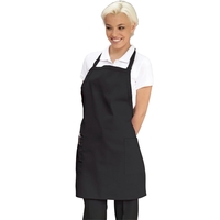 Black Deluxe Long Bib Apron
