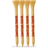 Four golf tees that are made of wood and measure 3-1/4"... from ASI 38120...