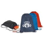 Drawstring Backpack with Zippered Pocket