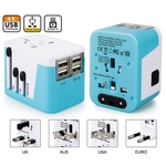 World Travel Adapter with 4 USB Charging Ports