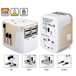 World Travel Adapter with 4 USB Charging Ports