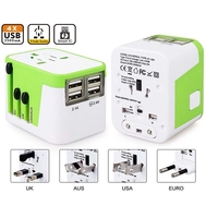 World Travel Adapter with 4 USB Charging Ports.... from ASI 79909 Promotek /...