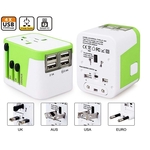 World Travel Adapter with 4 USB Charging Ports
