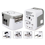 World Travel Adapter with 4 USB Charging Ports