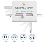 World Travel Adapter (White) with 2 USB Ports