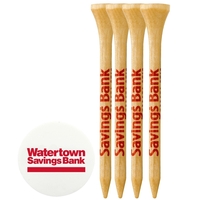 Pack of four, 3-1/4 wood golf tees and a plastic golf... from ASI 38120 Ball...