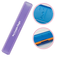 12" Plastic Ruler with pencil holder clasp features US and metric... from ASI...