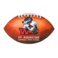 Football-shaped, durable felt magnet made in the USA and measuring 3"... from...