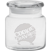 16 oz. glass apothecary jar with flat lid.... from ASI 71920 Moderne Glass...