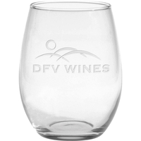 21 Oz. Stemless White Wine Glass - Deep Etch