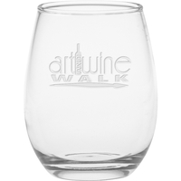 12 oz. stemless wine glass with rounded design and customization.... from ASI...