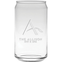 16 ounce soda can shaped glass with customization.... from ASI 71920 Moderne...