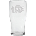 20 oz Large Pub Glass - Deep Etched