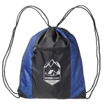 Zipper Pocket Drawstring Backpacks