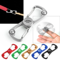 Zinc alloy fidget spinner with dual carabiner clips.... from ASI 88060...