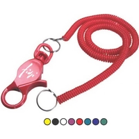 Lobster claw key clip with upgraded 20" slim coil.... from ASI 55320 ZZ OLD -...