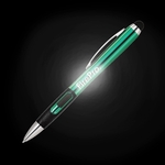 LIGHT UP LOGO L.E.D. BALLPOINT PEN W/ STYLUS