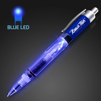 Blank or Imprinted. Plastic Blue Pens with blue ink and blue... from ASI...
