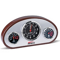 Lustrous Rosewood clock combined with an aluminum front panel.... from ASI...