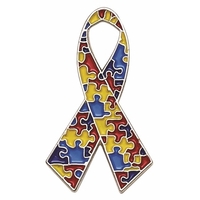 Our Standard 1" size Autism Awareness Ribbon Lapel Pin.... from ASI 68760...