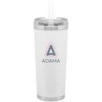 24 oz Brooklyn Stainless Insulated Travel Tumbler w/Straw