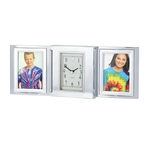 Folding Alarm Clock with Two Photo Frames
