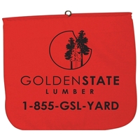 16" Red cotton danger flag with 12.5 gauge wire hanger.... from ASI 79951...