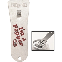 Flip top can or bottle opener with slide under pull tab.... from ASI 69240...