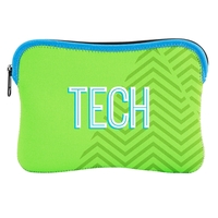 High quality neoprene iPad sleeve four color process with zipper closure.......