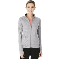Women's 100% polyester Tru Fitness jacket with zippered front, moisture...