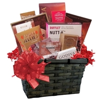 Holiday Appreciation Gift Basket, wrapped and tied with bow... from ASI 89971...