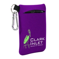 Large Neoprene Mobile Accessory Holder with Carabiner