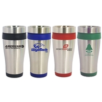 16 Oz. Stainless steel tumbler with plastic interior.... from ASI 36988 Artek...