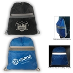 Spacious Drawstring Backpack with Reflector