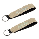 Burlap-Neoprene Wrist Strap Key Holder