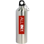 25 Oz. Stainless steel sports water bottle w/carabiner