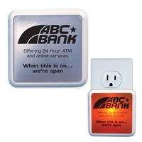 Night light that glows orange with square shape, pearlescent lens and... from...