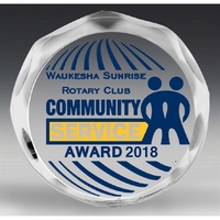 4" x 3/4" clear acrylic paperweight with scalloped edges.... from ASI 62660...