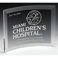 Freestanding Curved Acrylic Award - 5" x 7" x 1/4"