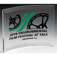 Freestanding Curved Acrylic Award - 6" x 8" x 1/4"