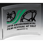 Freestanding Curved Acrylic Award - 6" x 8" x 1/4"